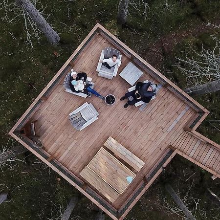 Treetop Ekne - Hytte I Skogen Med Hengebru Hotel เลวองแกร์ ภายนอก รูปภาพ